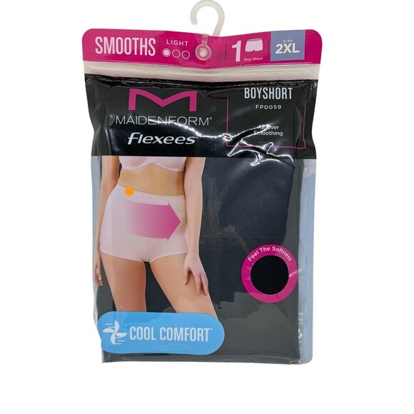 NWT Maidenform Flexees 2XL Boyshort Light Smoothing Cool Comfort Breathable - Picture 1 of 4
